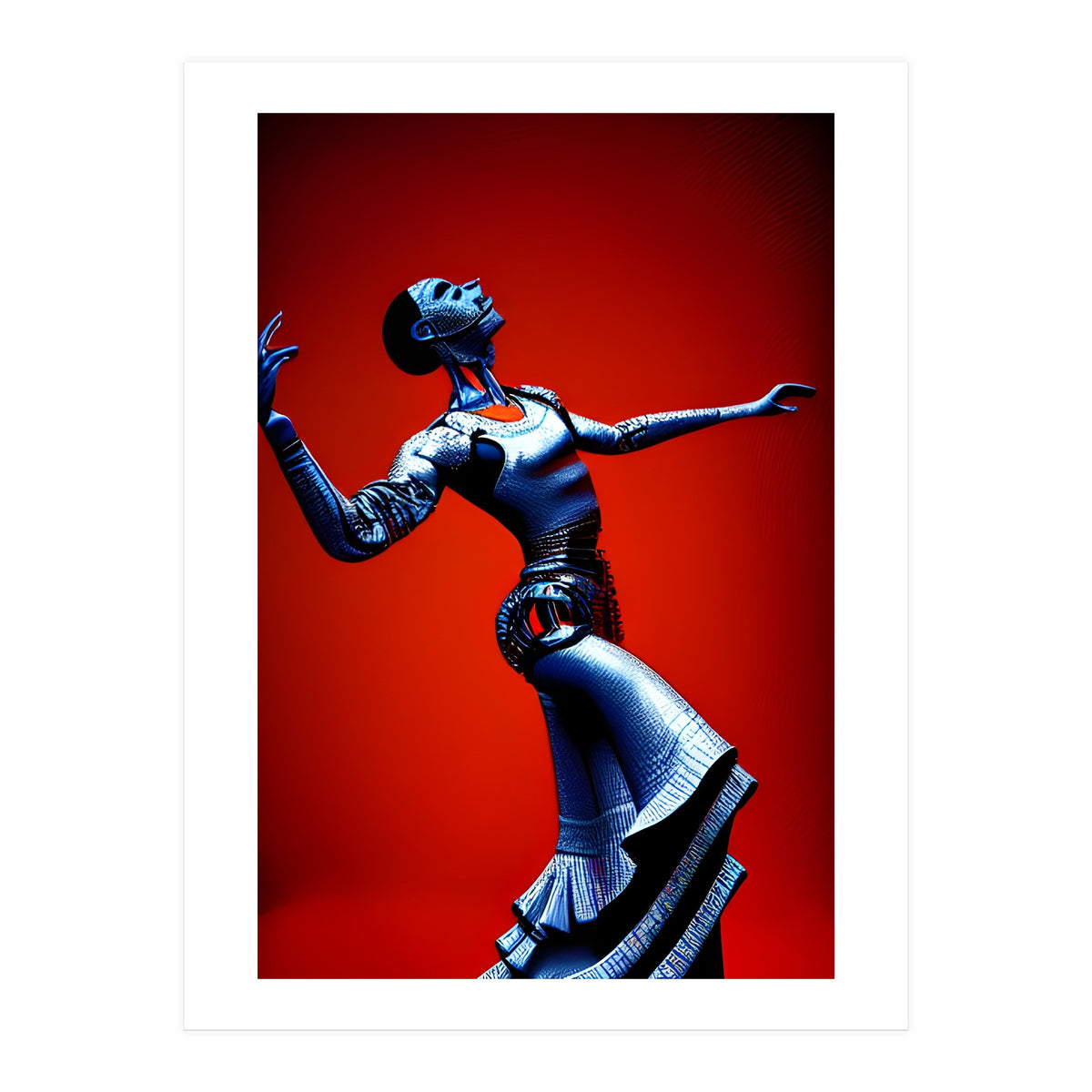 Robot Cyborg passionately dancing Flamenco (Print Only)