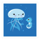 Best Friends Kawaii Jellyfish And Seahorse (Print Only) thumbnail