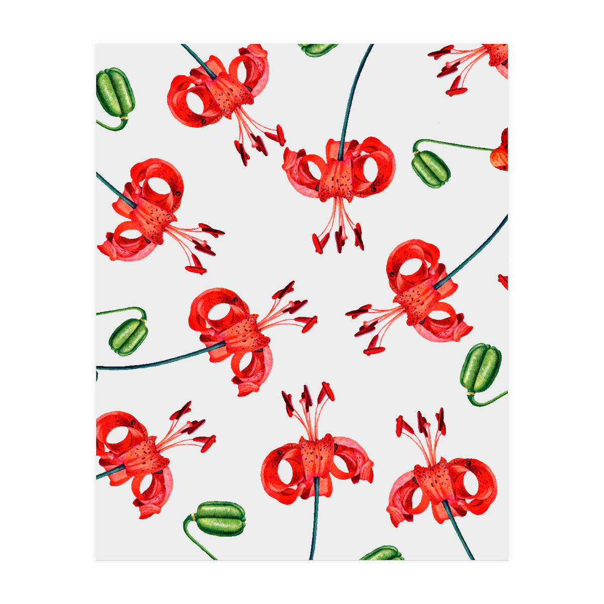 Exotic Floral Pattern (Print Only)