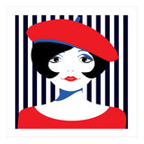 Retro French Young Woman  (Print Only) thumbnail