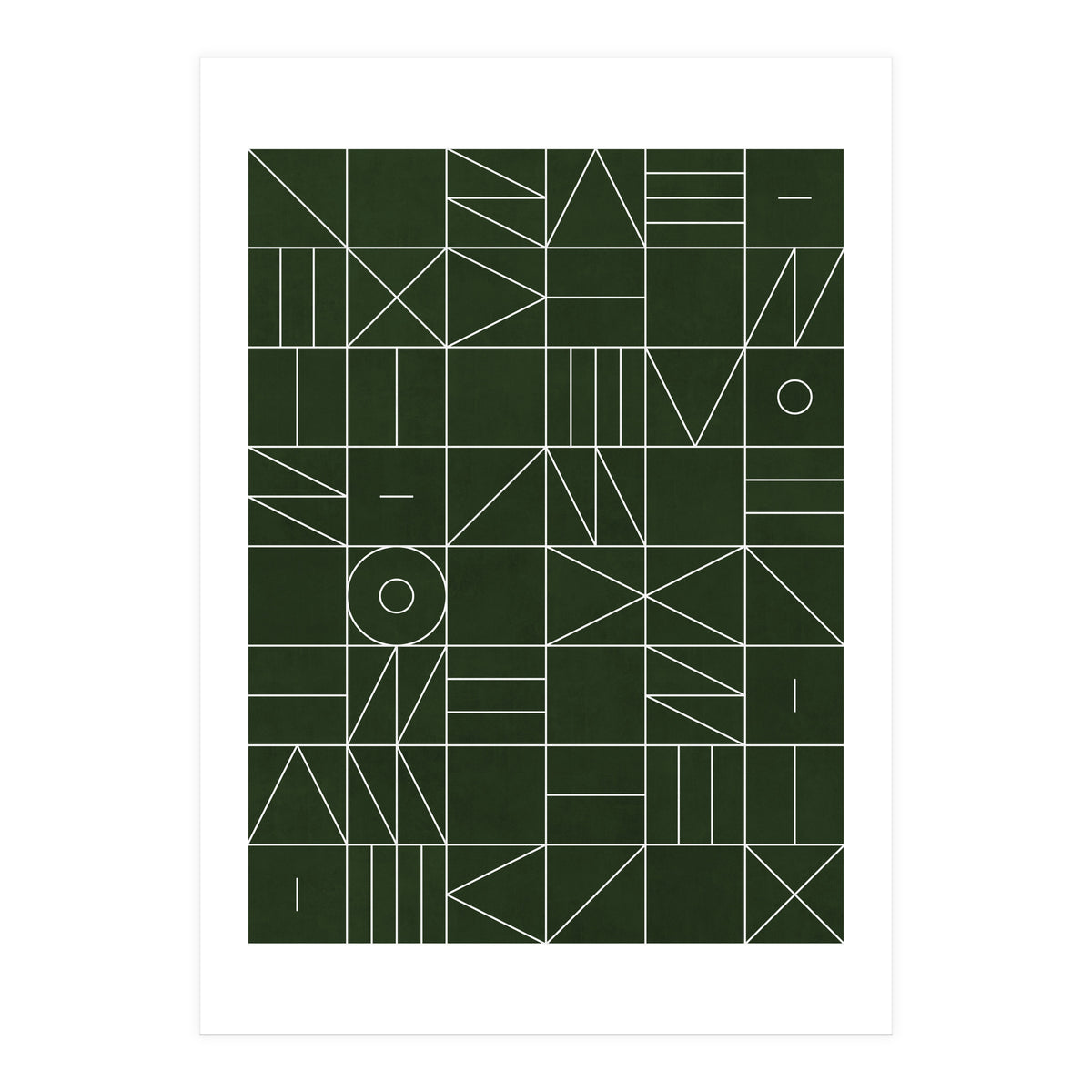 My Favorite Geometric Patterns No.6 - Deep Green (Print Only)