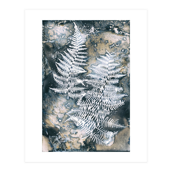 Indigo Blue Botanical Leaves No. 12 (Print Only)