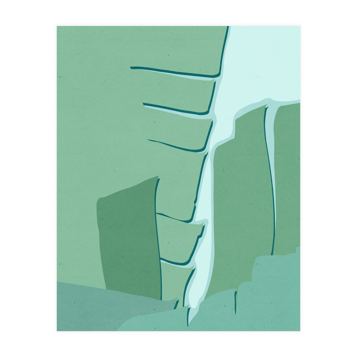 Abstract Banana Leaves One - Greener Eden (Print Only)