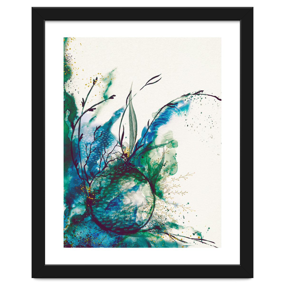 Abstract Sea Watercolour