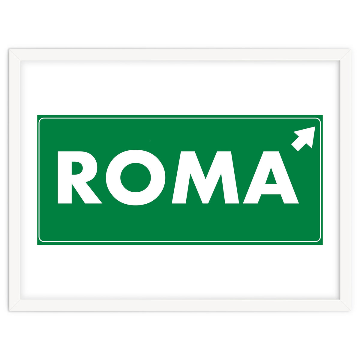 Let`s go to Roma, Italy! Road sign