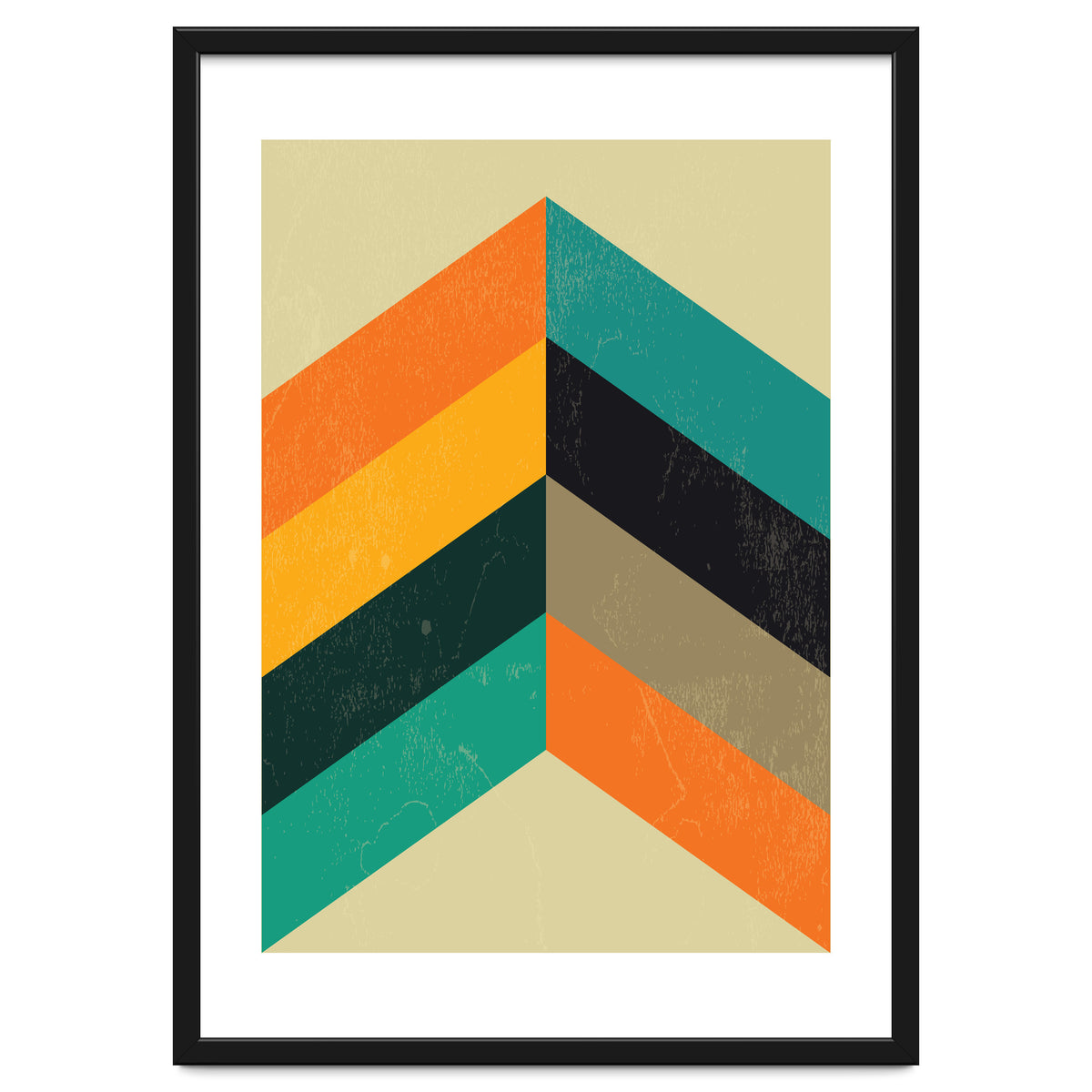 Mid Century Chevron Retro Pop Art