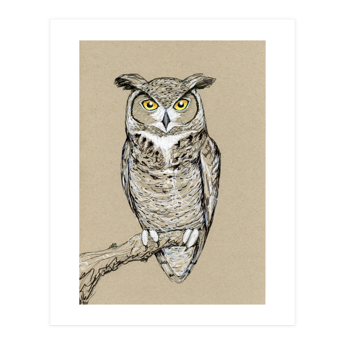 Great horned owl (Print Only)