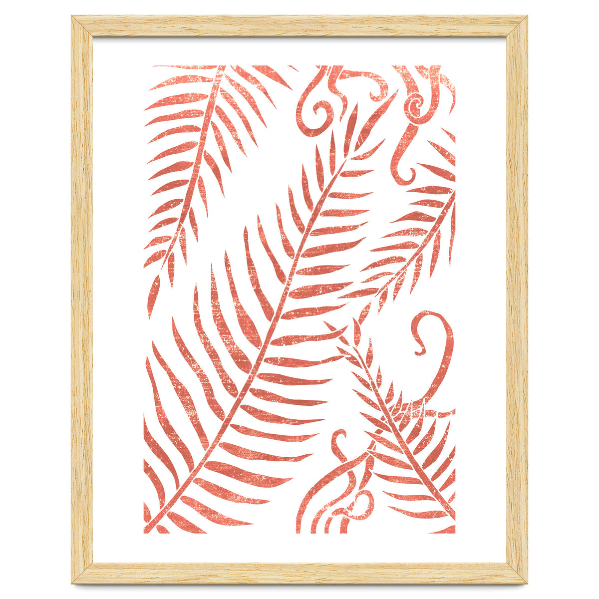 Abstract Terracotta Leaves 2 - Burnt Orange