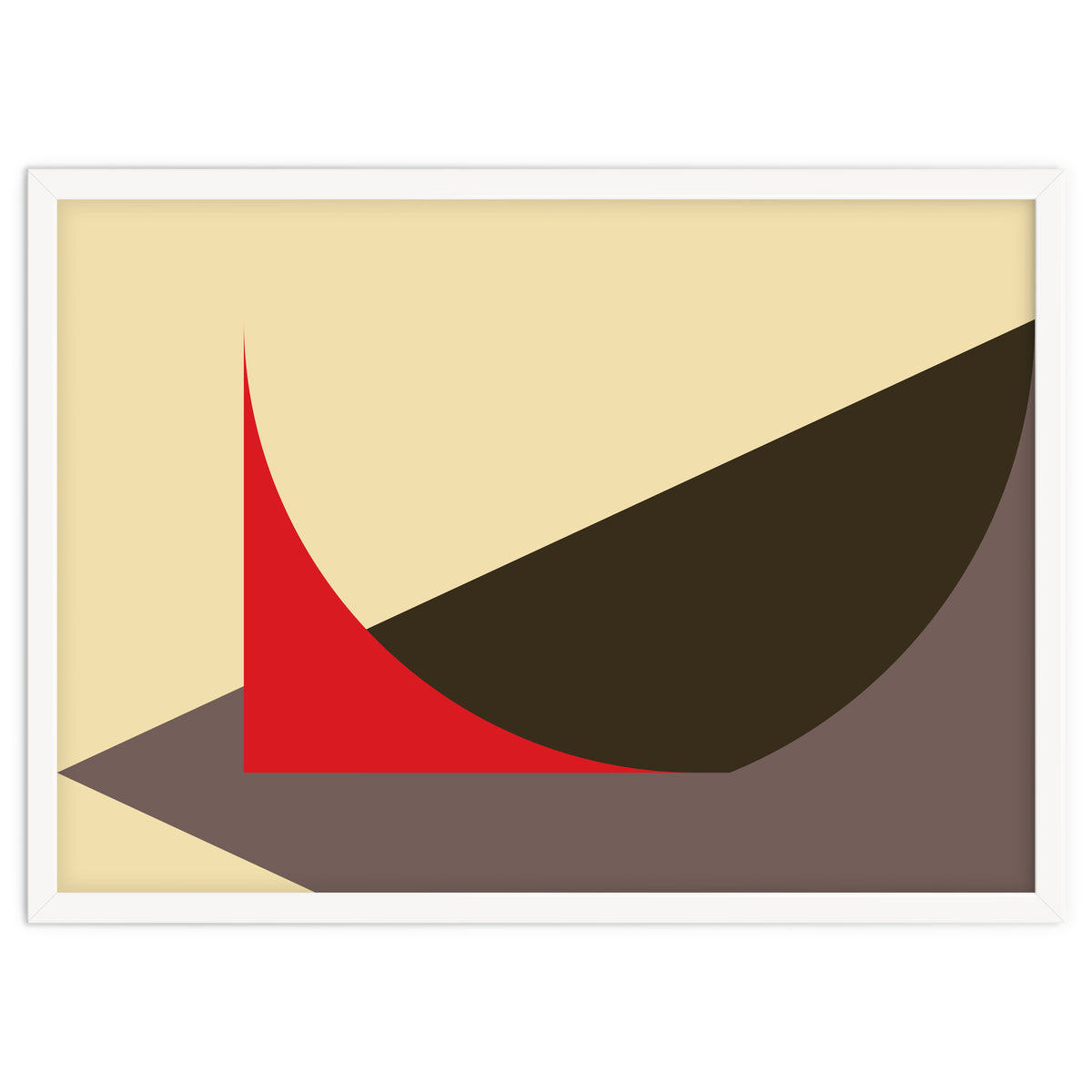 Geometric Shapes No. 6 - brown, beige & red