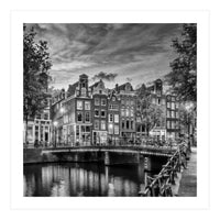 AMSTERDAM Idyllic impression from Singel | Monochrome (Print Only)