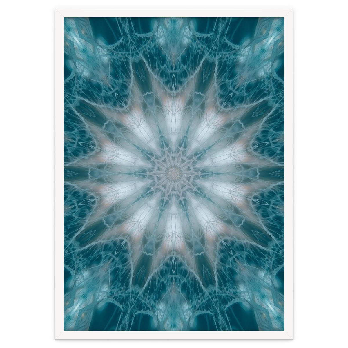 Mandala - Green, White, Rose