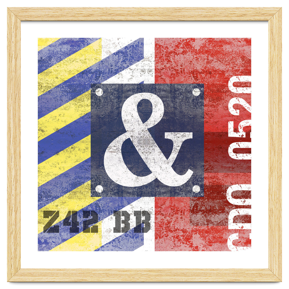 Blue Ampersand Industrial Abstract