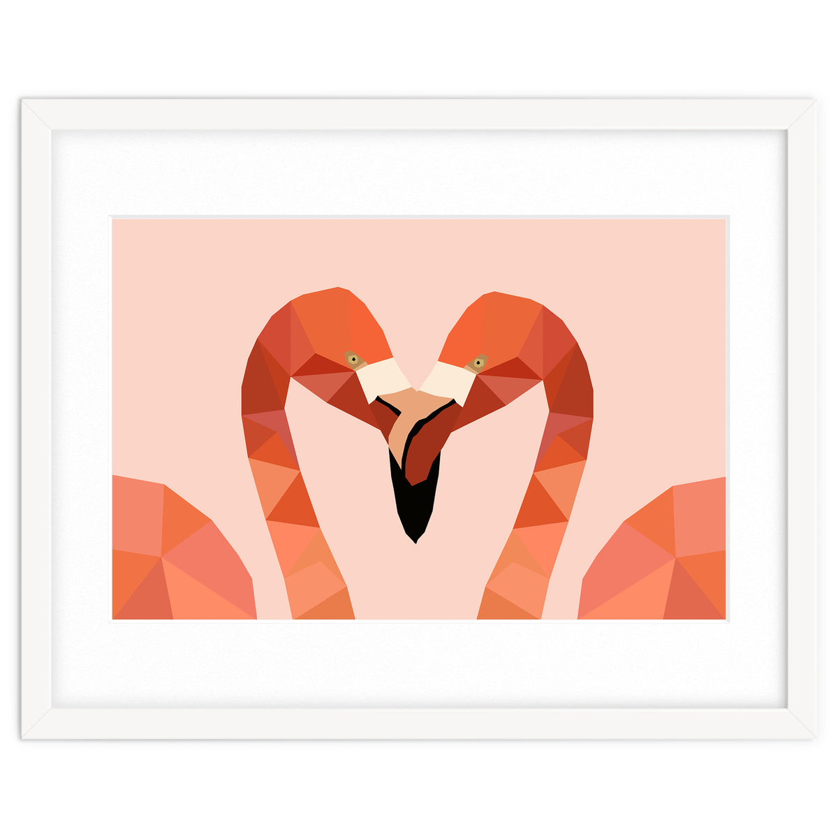 Flamingo Bird Low Poly Art