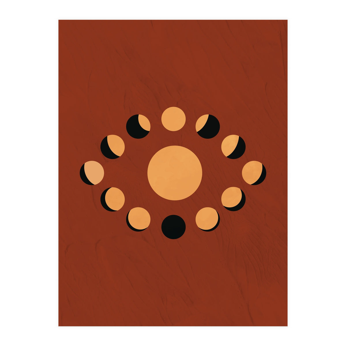 Lunar Eclipse Moon Illustration (Print Only)