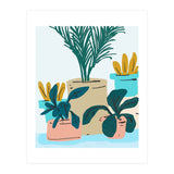 Little House Plants | Pastel Botanical Nature Plant Pots | Bohemian Cute Chic Palm Modern (Print Only) thumbnail