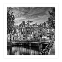 AMSTERDAM Idyllic impression from Singel | Monochrome (Print Only)