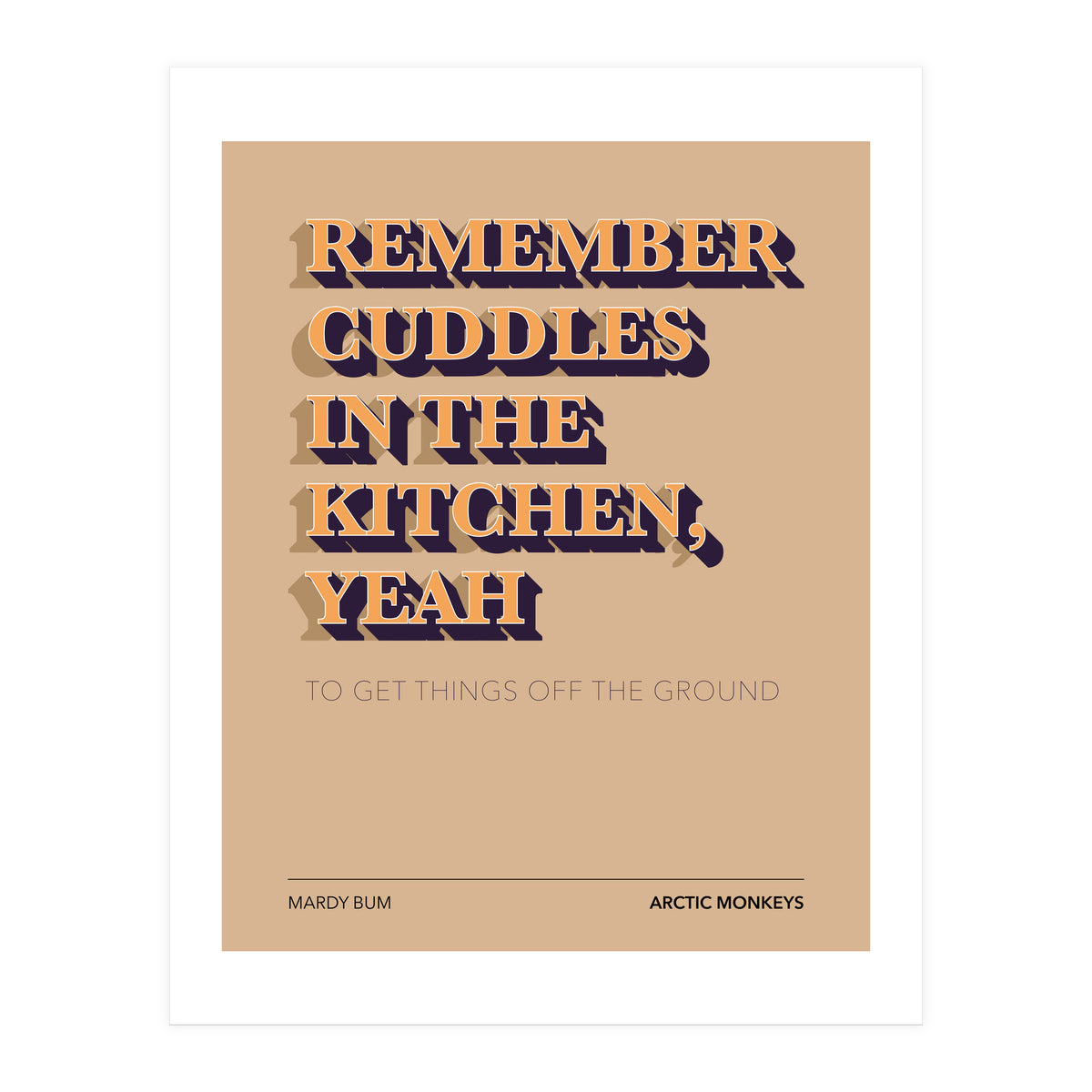 Arctic Monkeys - Mardy Bum (Print Only)