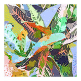 Jungle Plants, Tropical Nature Dark Botanical Illustration, Eclectic Colorful Forest Painting (Print Only) thumbnail