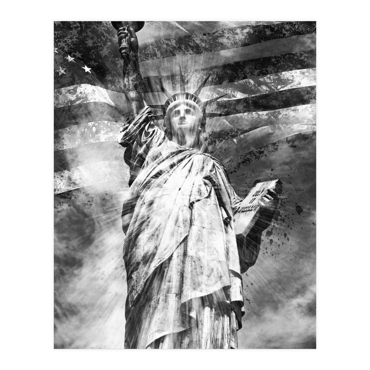 MODERN ART Statue of Liberty | Monochrome (Print Only)