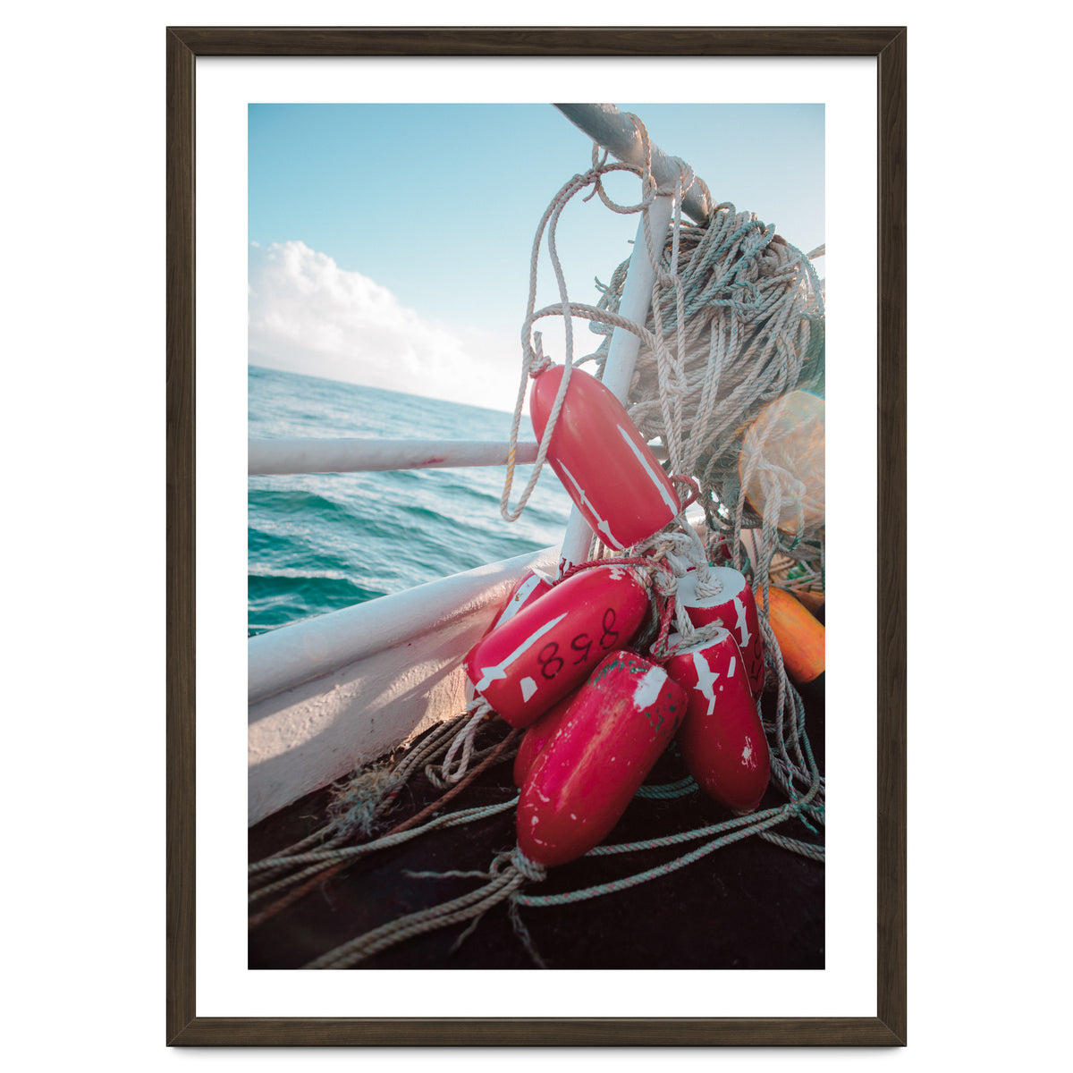 Buoys on a fishing boat
