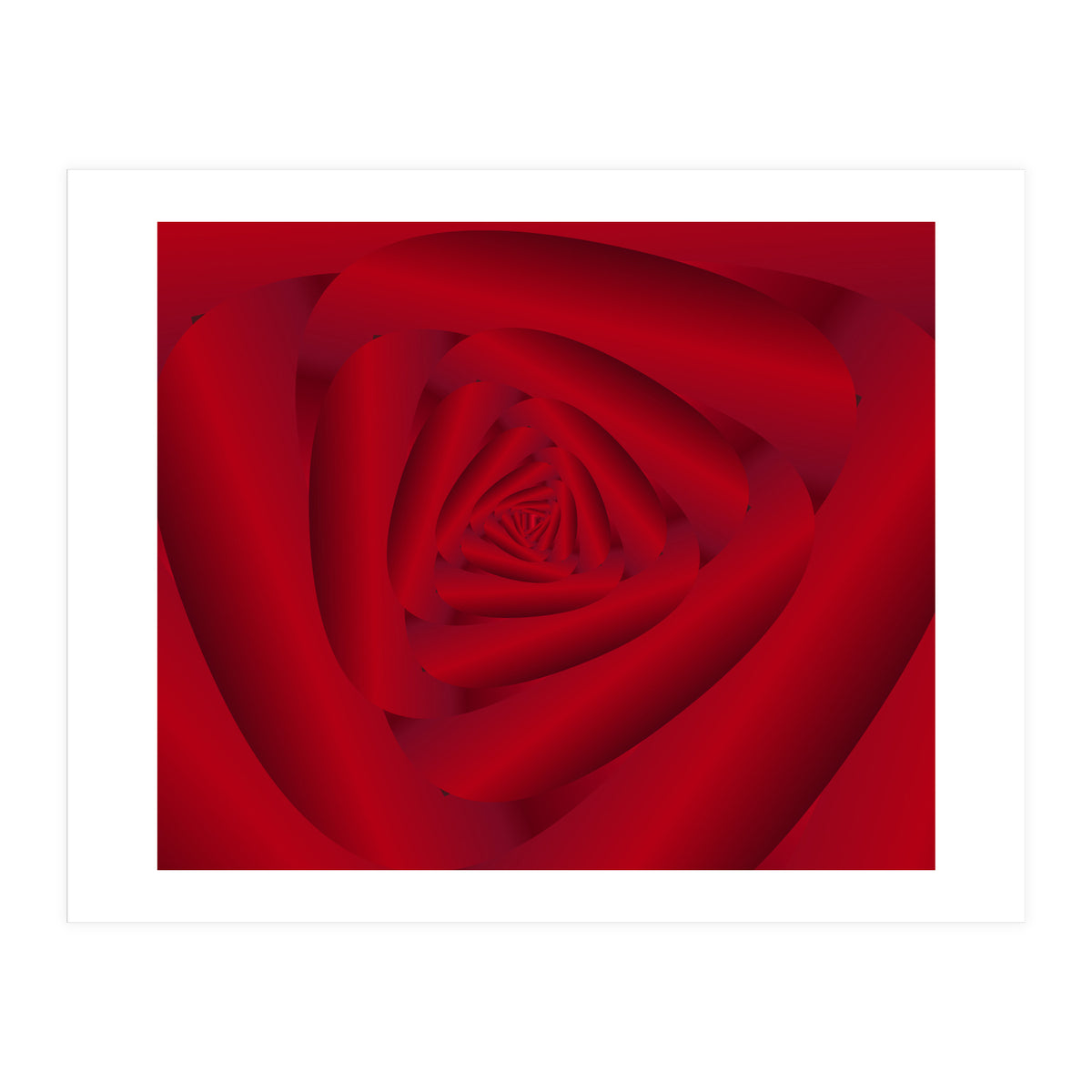 Rose Flower Swirl Art (Print Only)