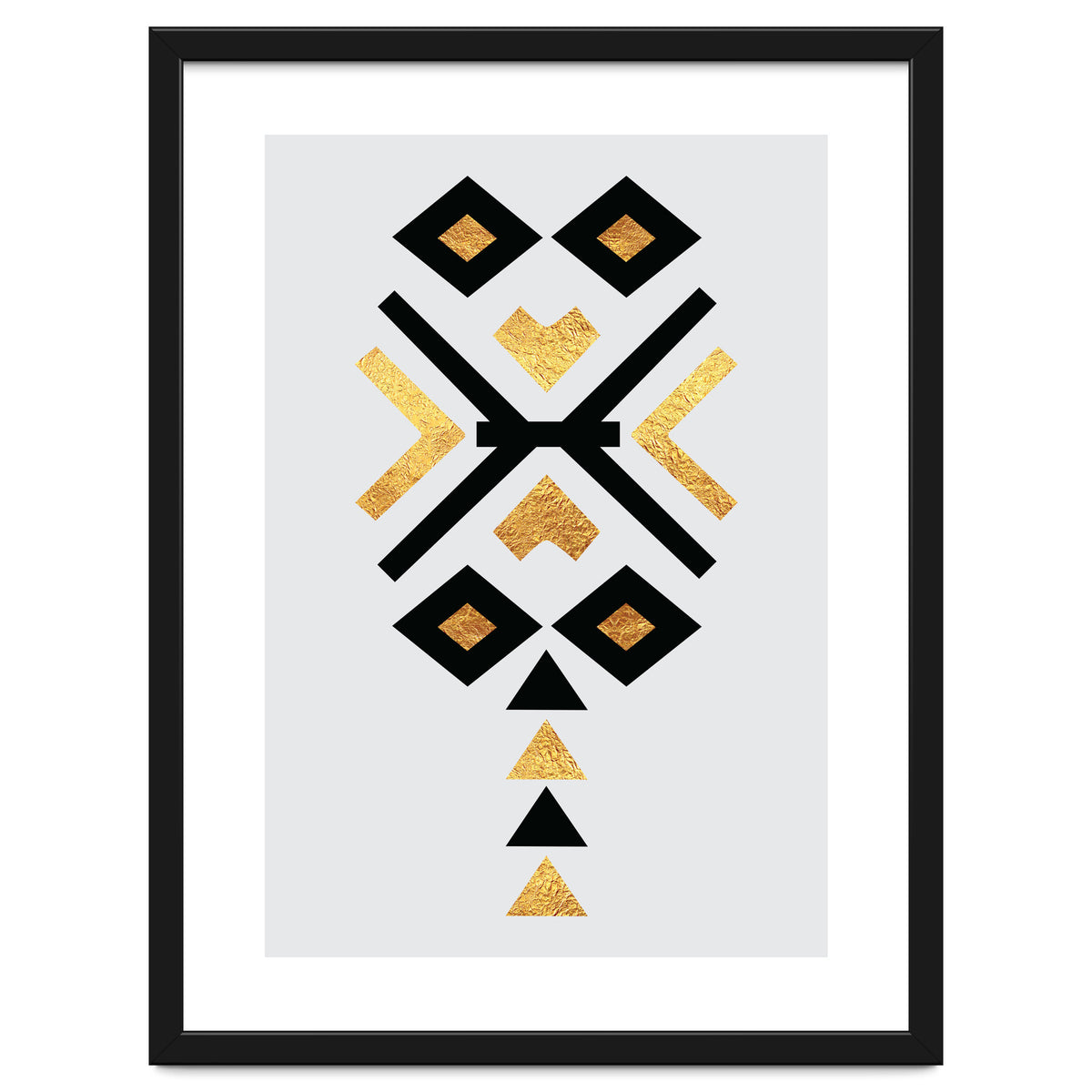 Gold And Black Abstract Tribal