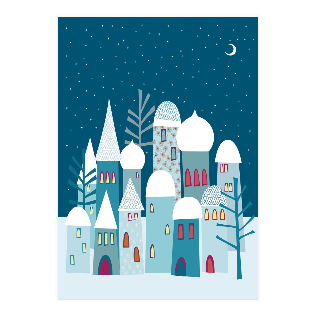 Snowy Rooftops (Print Only)