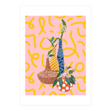 Modern Botanicals, Abstract Plant Pots, Quirky Nature Bohemian, Contemporary Decor (Print Only) thumbnail