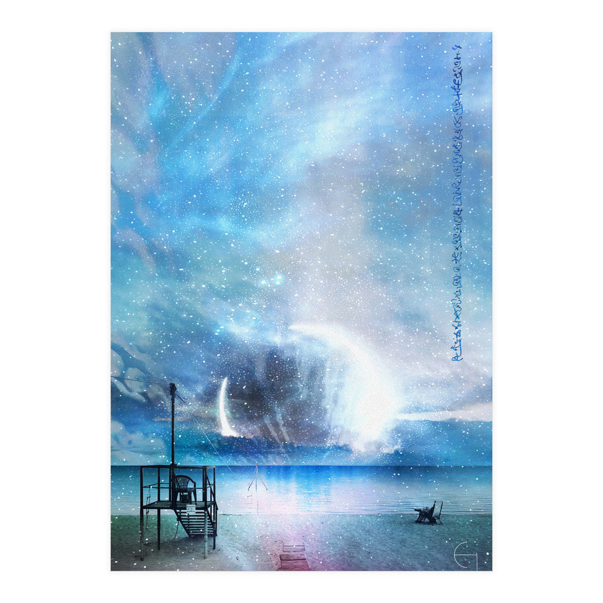 Blue eclipse  (Print Only)