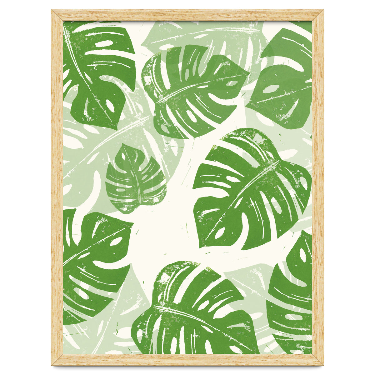 Linocut Monstera