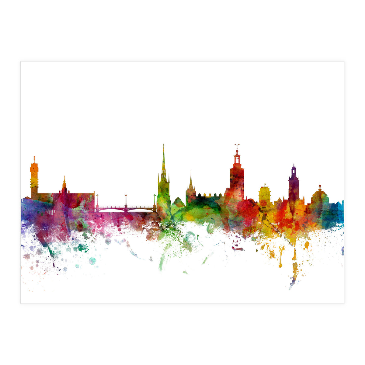Stockholm Sweden Skyline (Print Only)