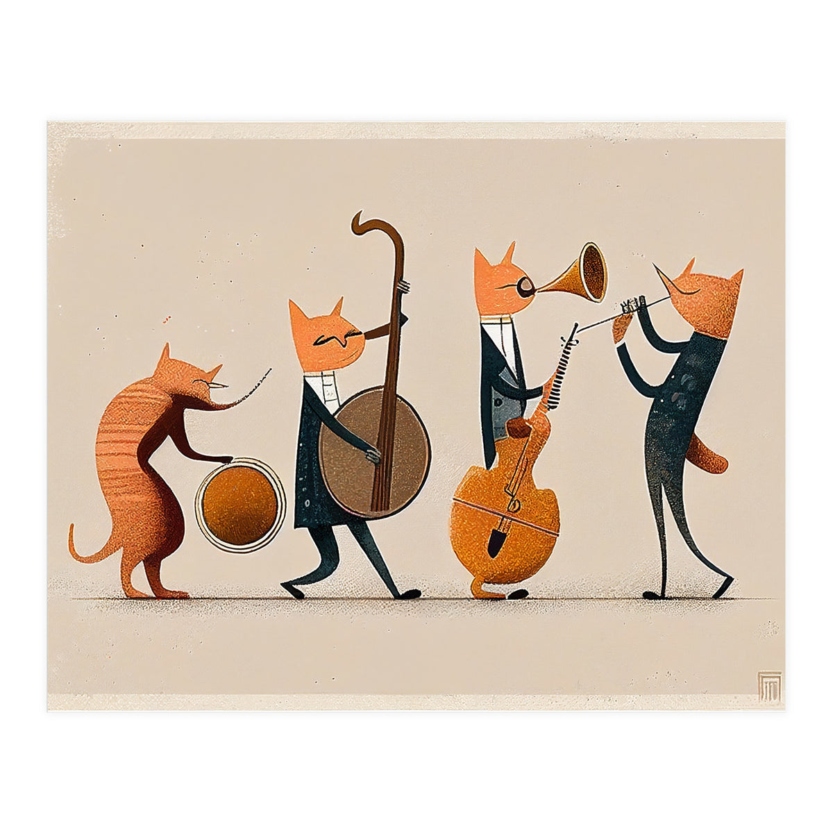 Cats Playing Jazz (Print Only)