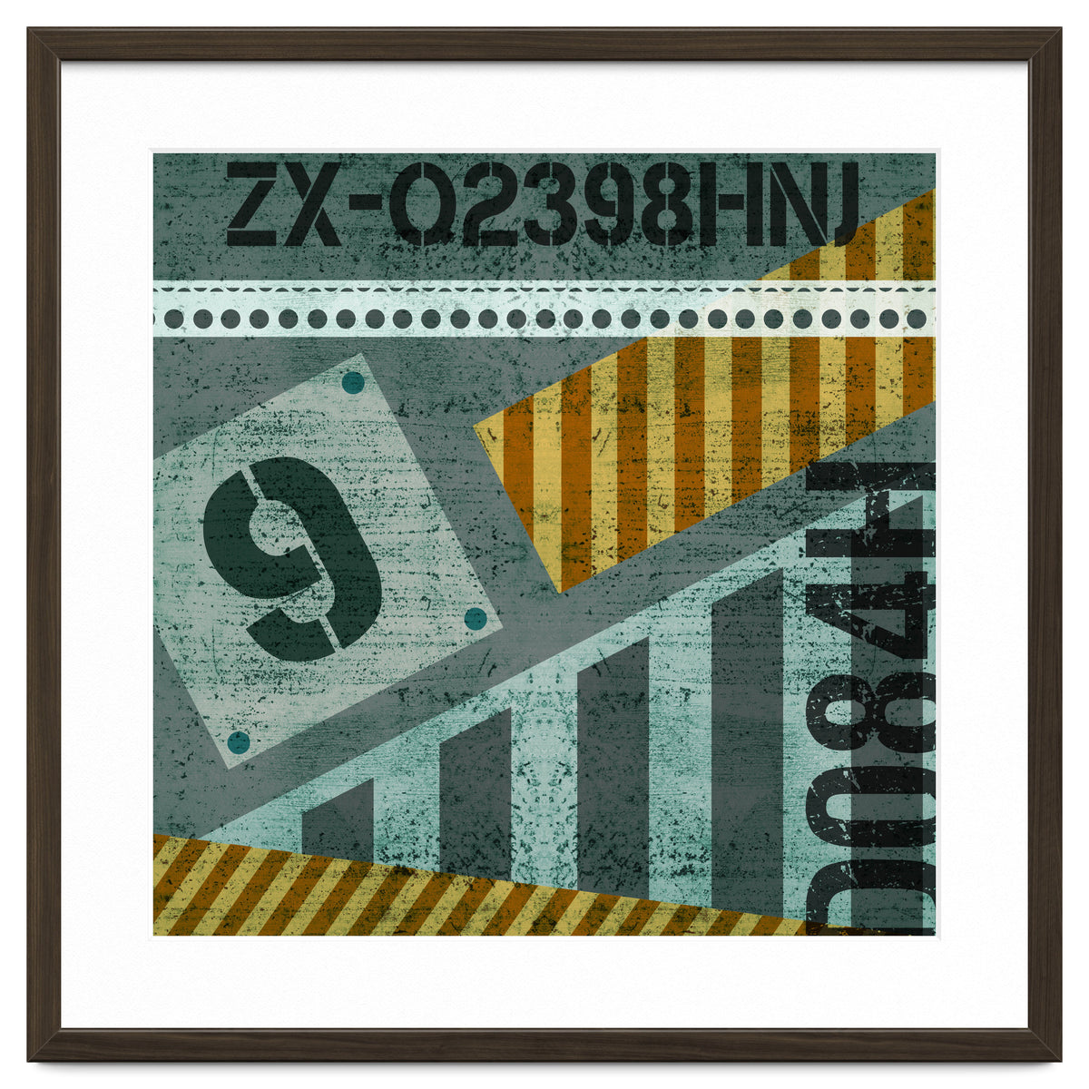 Abstract Industrial Slate And Stripes