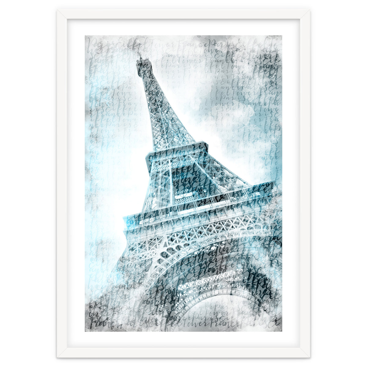 PARIS Watercolor Eiffel Tower | turquoise