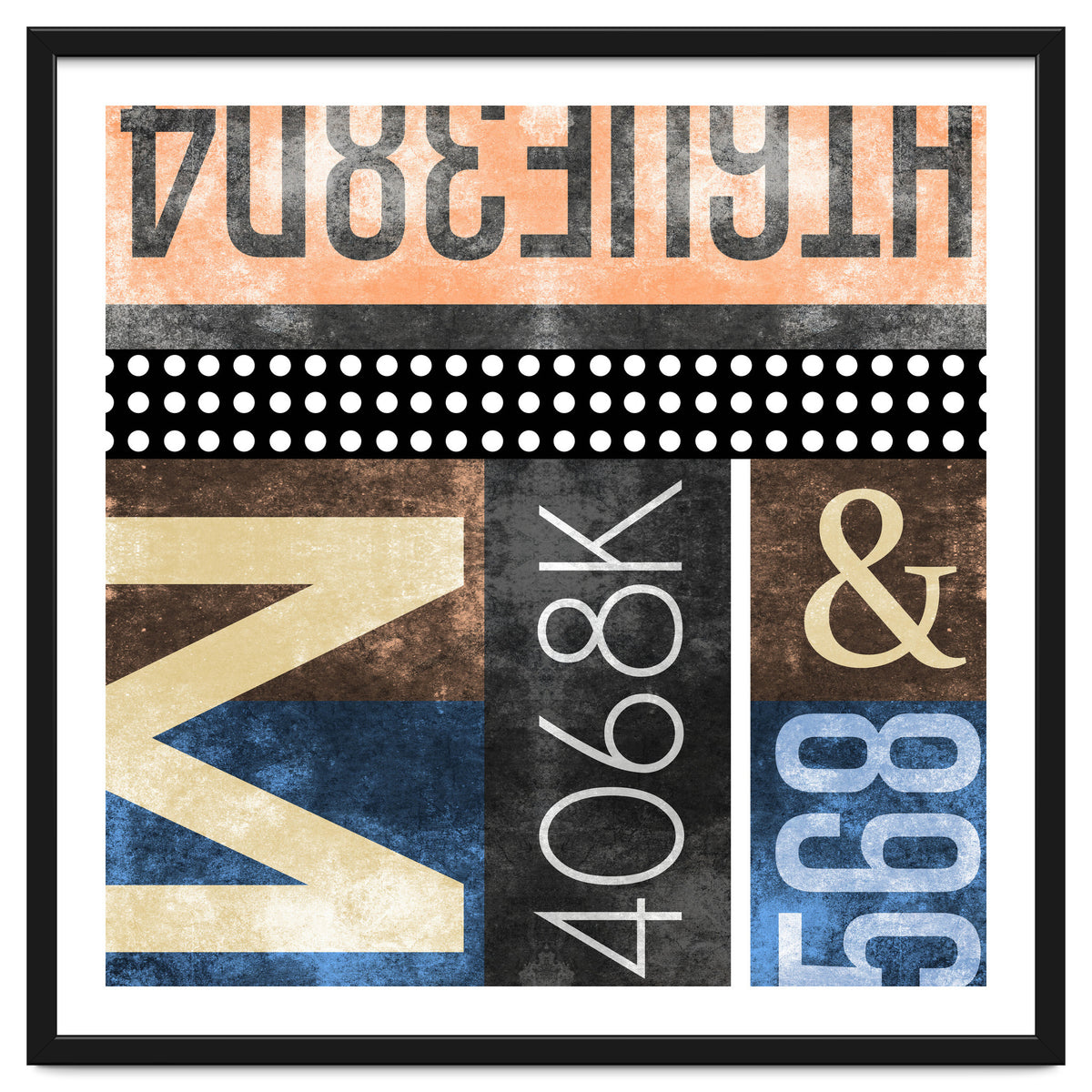 Typographic Industrial Abstract - M