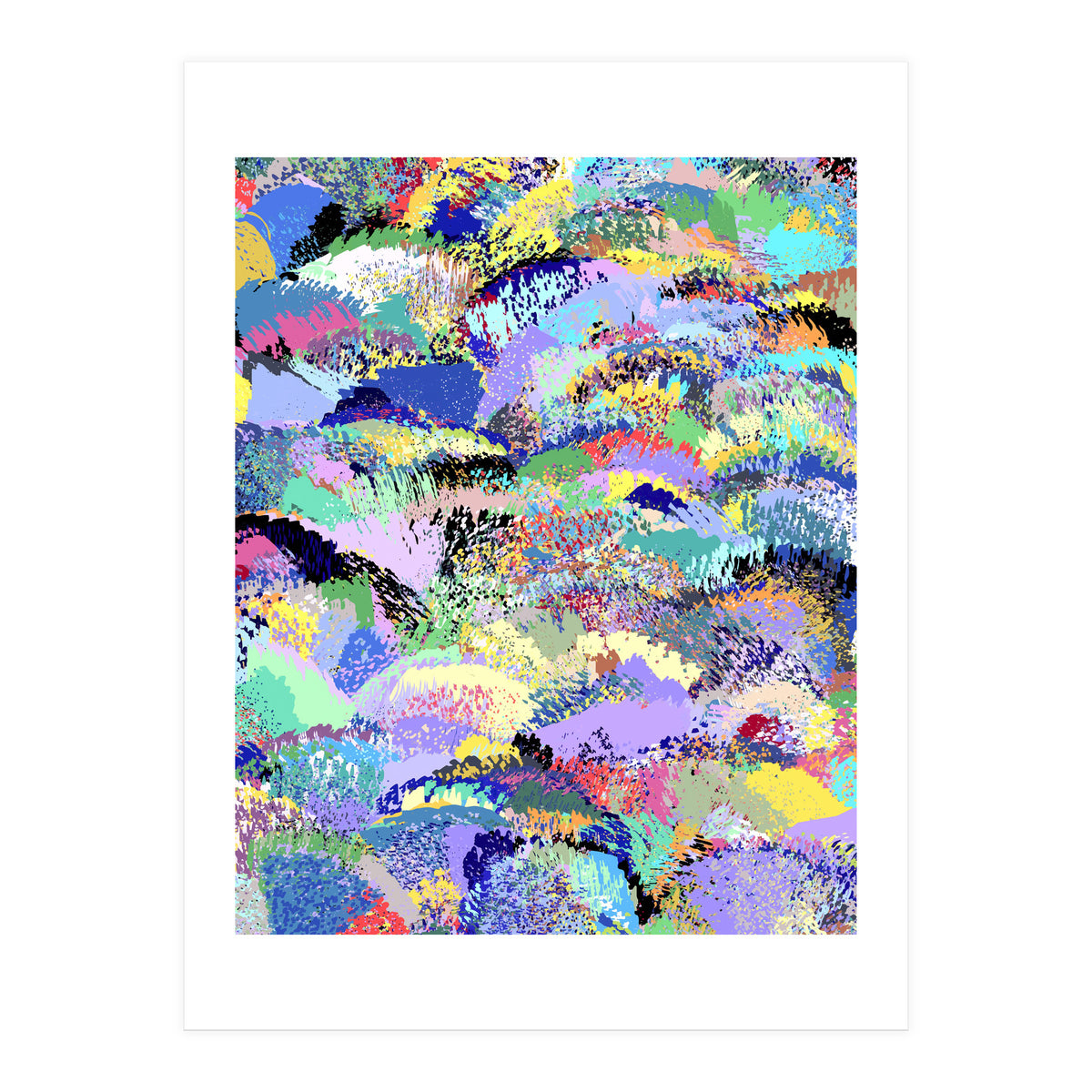 Lavender Soul Garden, Botanical Jungle Bohemian Nature Illustration, Plants Forest PaintingGarden (Print Only)