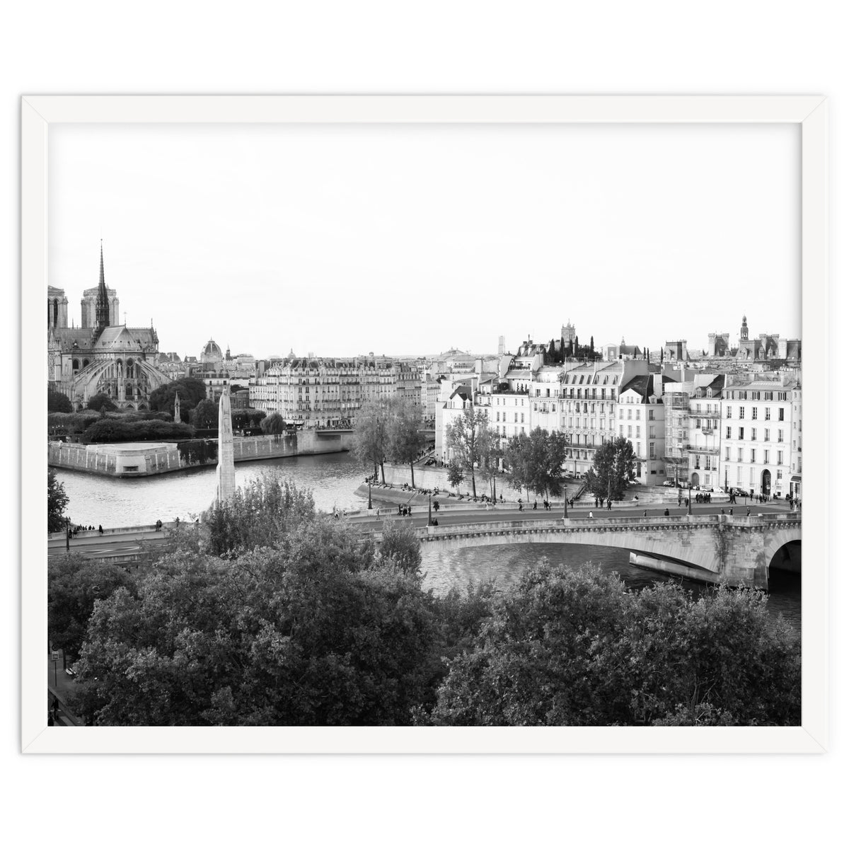 Paris View in Black and White