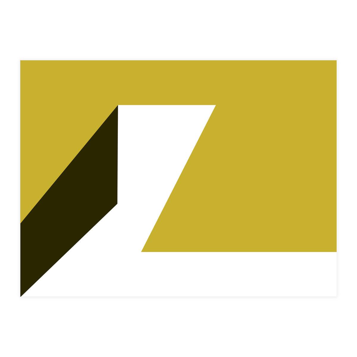 Geometric Shapes No. 78 - mustard, black & white (Print Only)