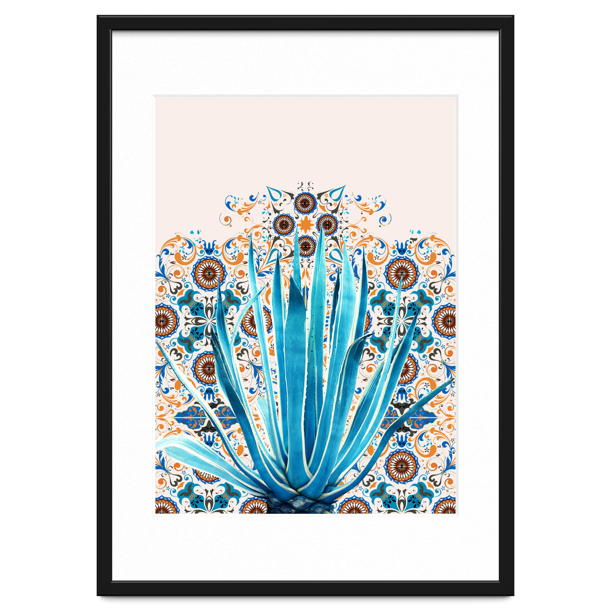 Cactus and Moroccan tiles