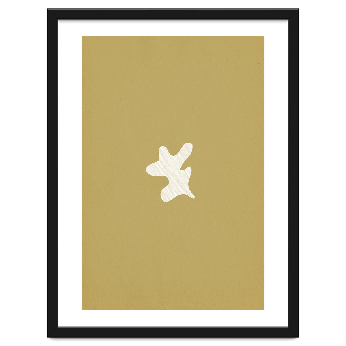 Olive green Matisse inspired shape