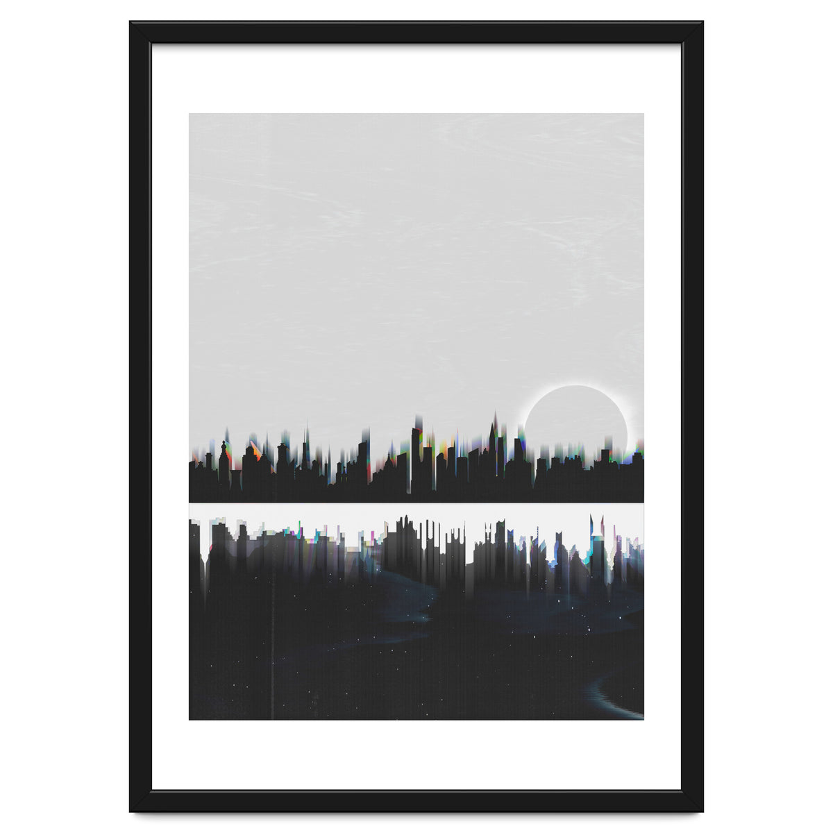 Black and white city