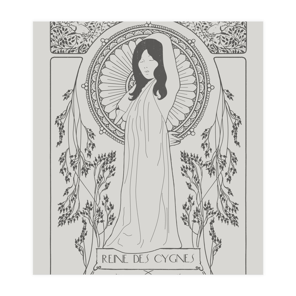 Reine Des Cygnes Grey (Print Only)