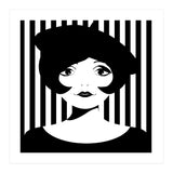 Retro 1960s Young Woman black and white (Print Only) thumbnail
