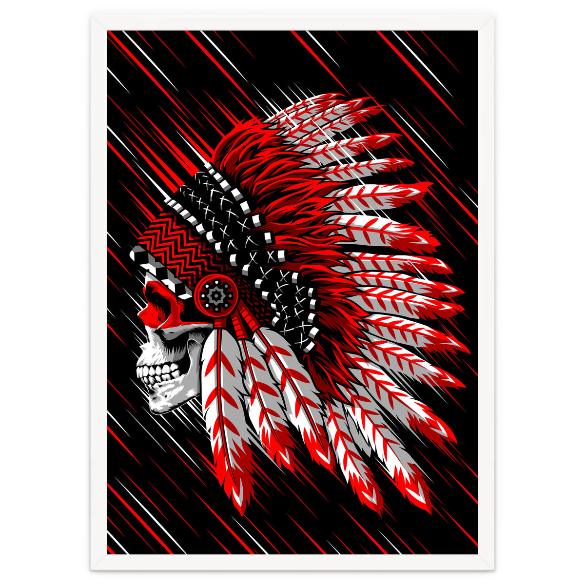 Skull indian chief