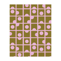 Pink Retro Circles Pattern (Print Only)