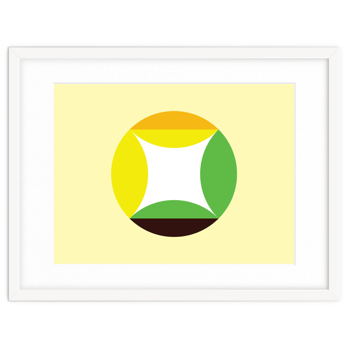 Geometric Shapes No. 21 - yellow, green & orange