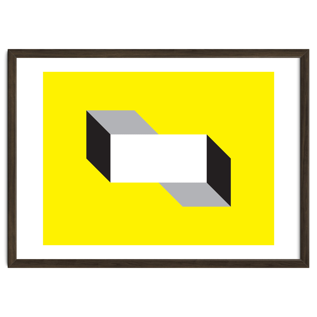 Geometric Shapes No. 50 - yellow, black & grey