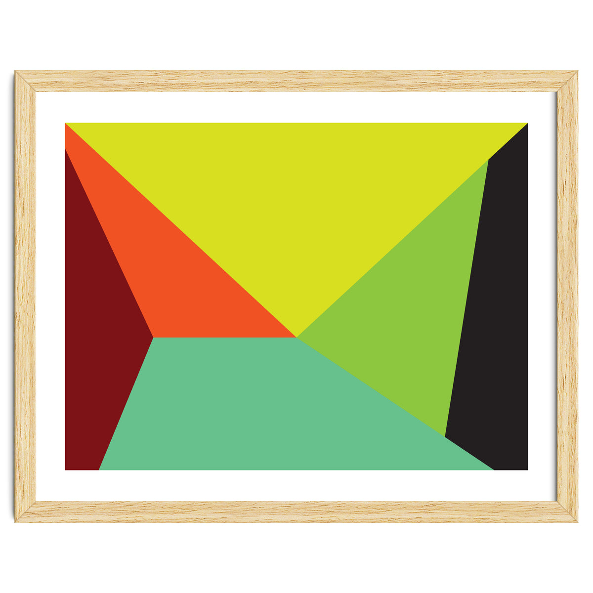 Geometric Shapes No. 31 -  yellow, orange & green