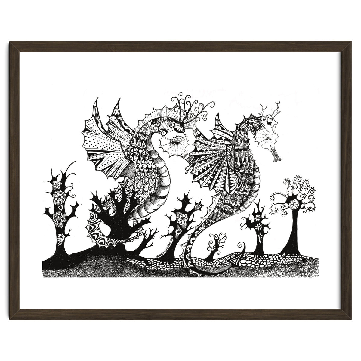 Seahorse Dragons Mystical Home