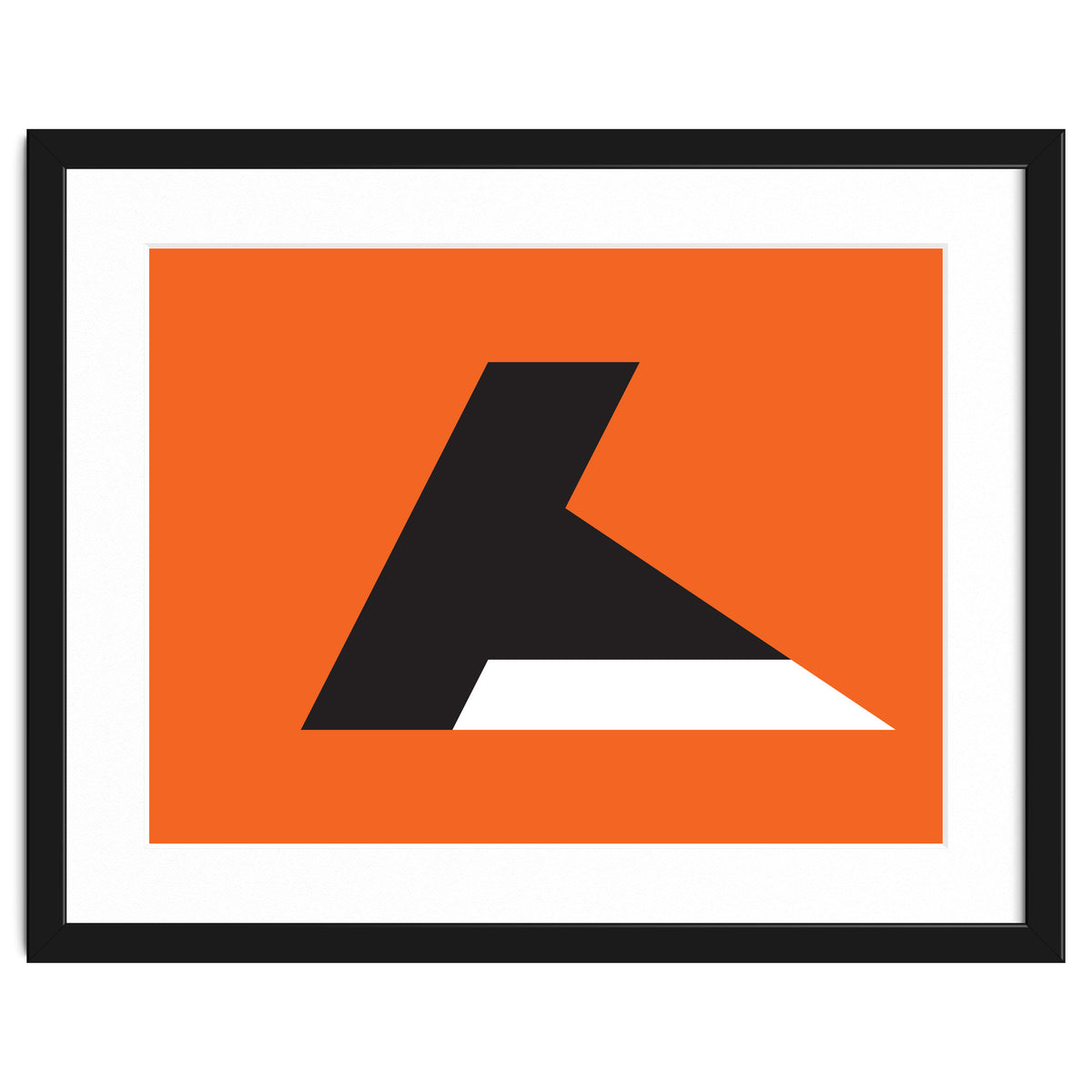 Geometric Shapes No. 79 - orange & black